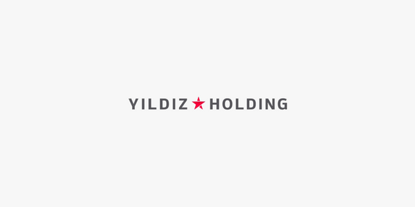 Açık gri arkaplan üzerine gri Yıldız Holding logosu